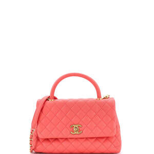 Chanel Small Coco Top Handle Bag Quilted Caviar